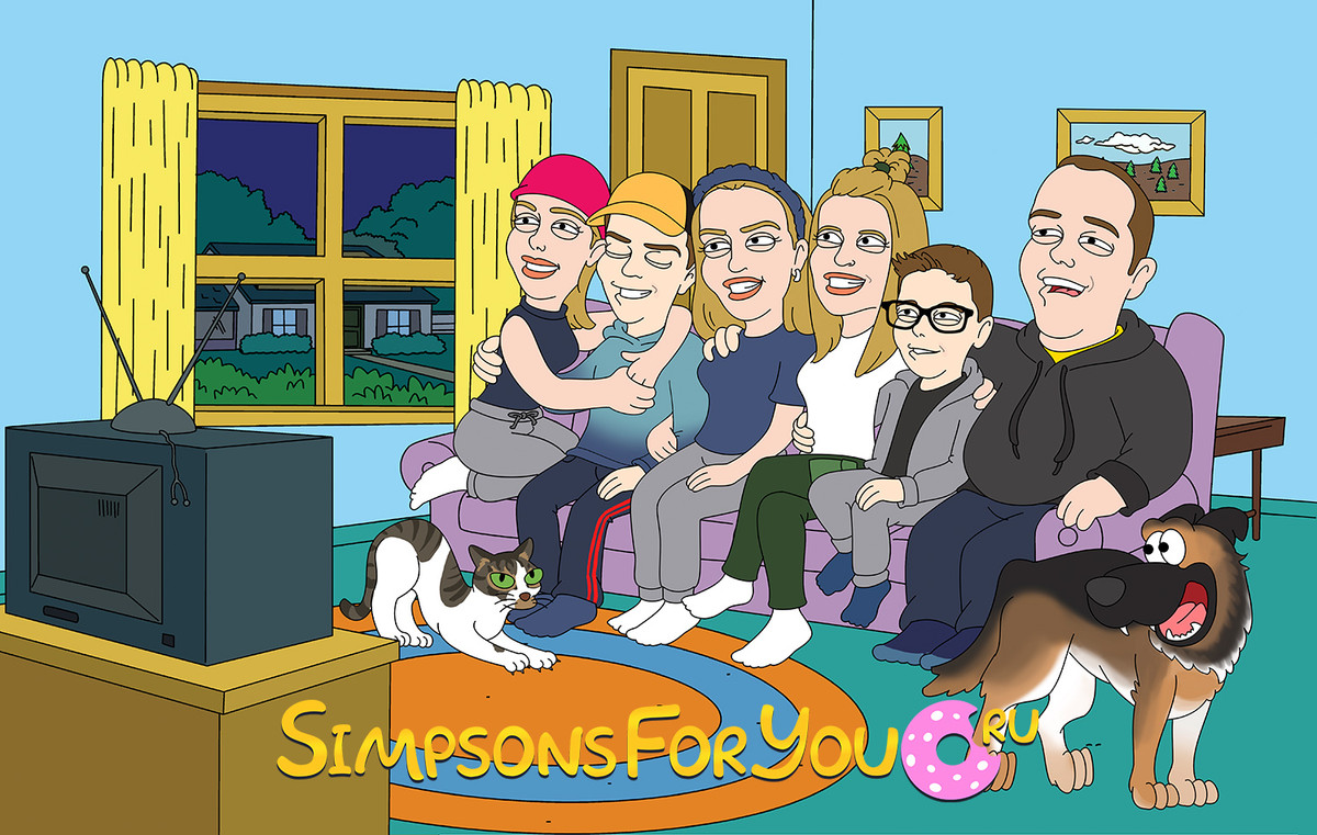 Заказать смешной шарж по фото в стиле Family Guy